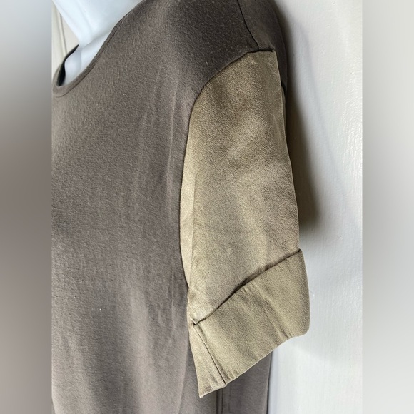 Allsaints Leila Olive Two Tone Short Sleeve Designer Luxury Shirt - Picture 3 of 7